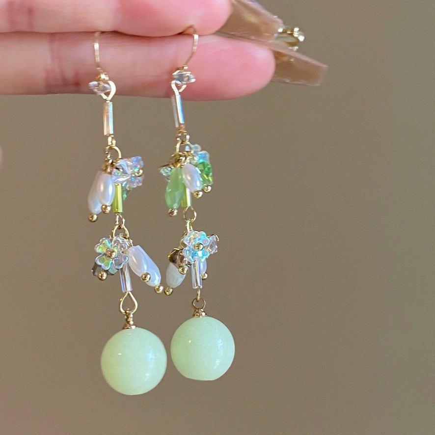 Grüne Trauben Ohrringe