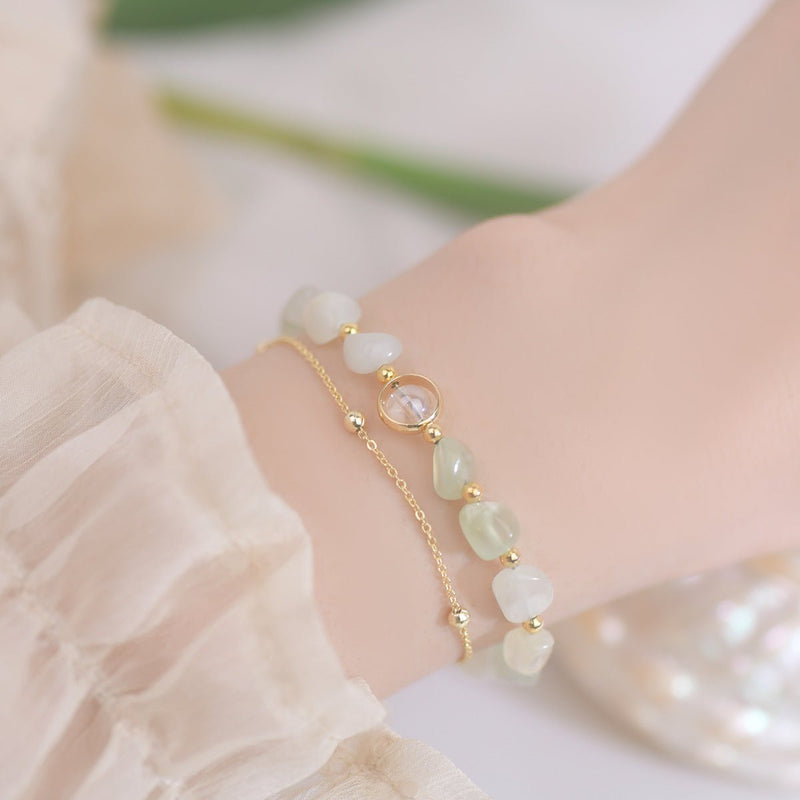 Grünes Traubensteinarmband