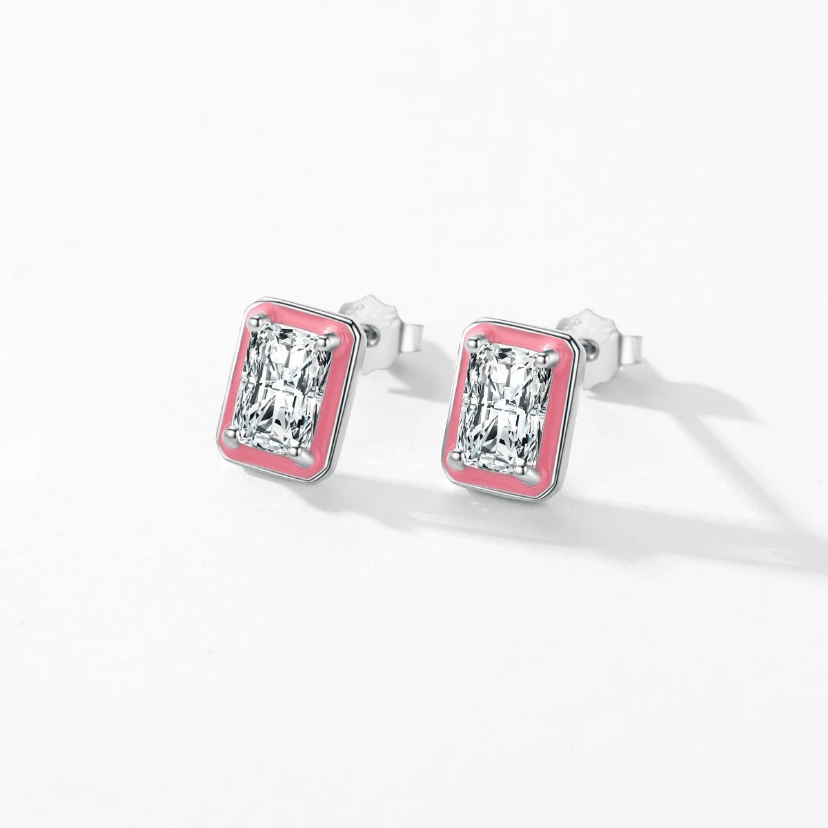 Halo Brilliance Ohrringe mit Rosenrand