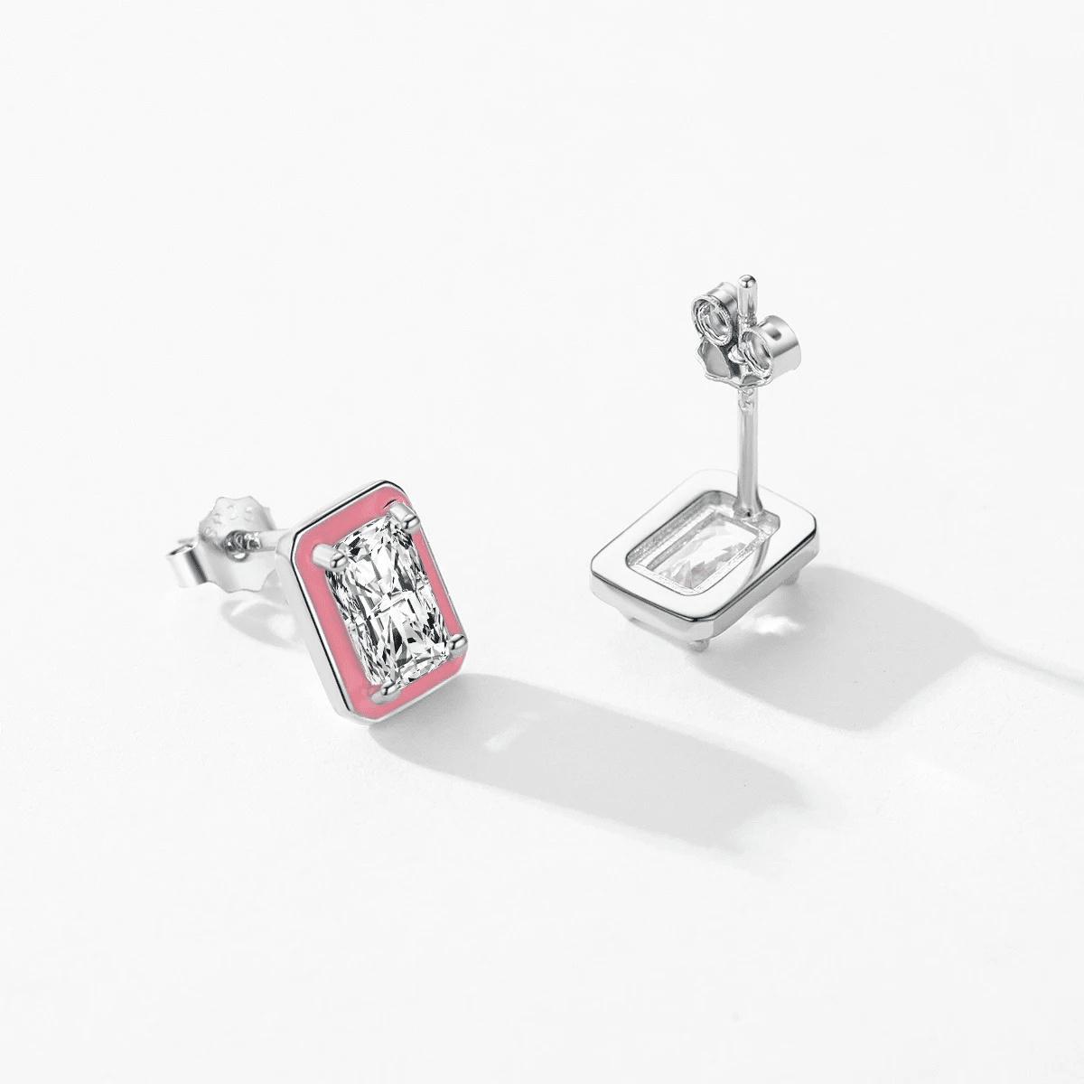 Halo Brilliance Ohrringe mit Rosenrand