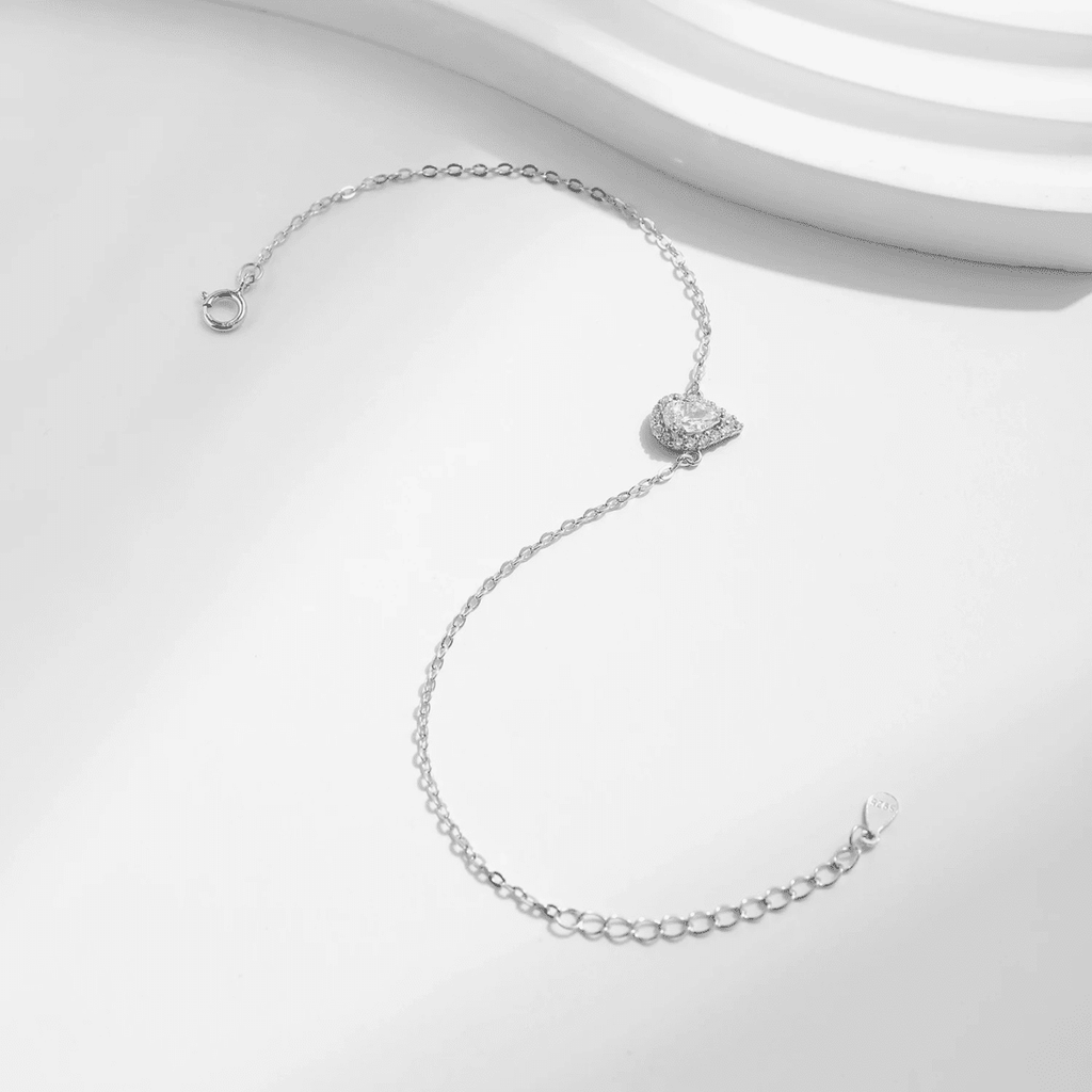 Halo Tropfen Armband Sterling Silber