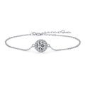 Halo Edelstein-Silberarmband