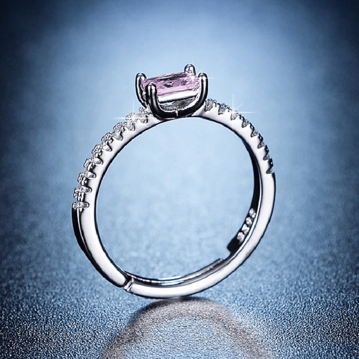 Silberner rosafarbener Halo Emotion-Charm