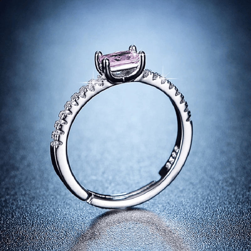 Silberner rosafarbener Halo Emotion-Charm