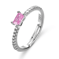 Silberner rosafarbener Halo Emotion-Charm