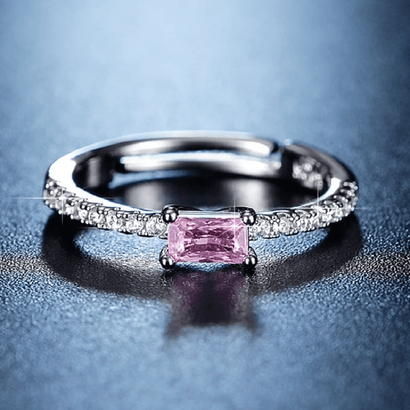 Silberner rosafarbener Halo Emotion-Charm