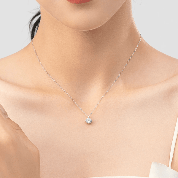 Halo Sparkle Silber Halskette