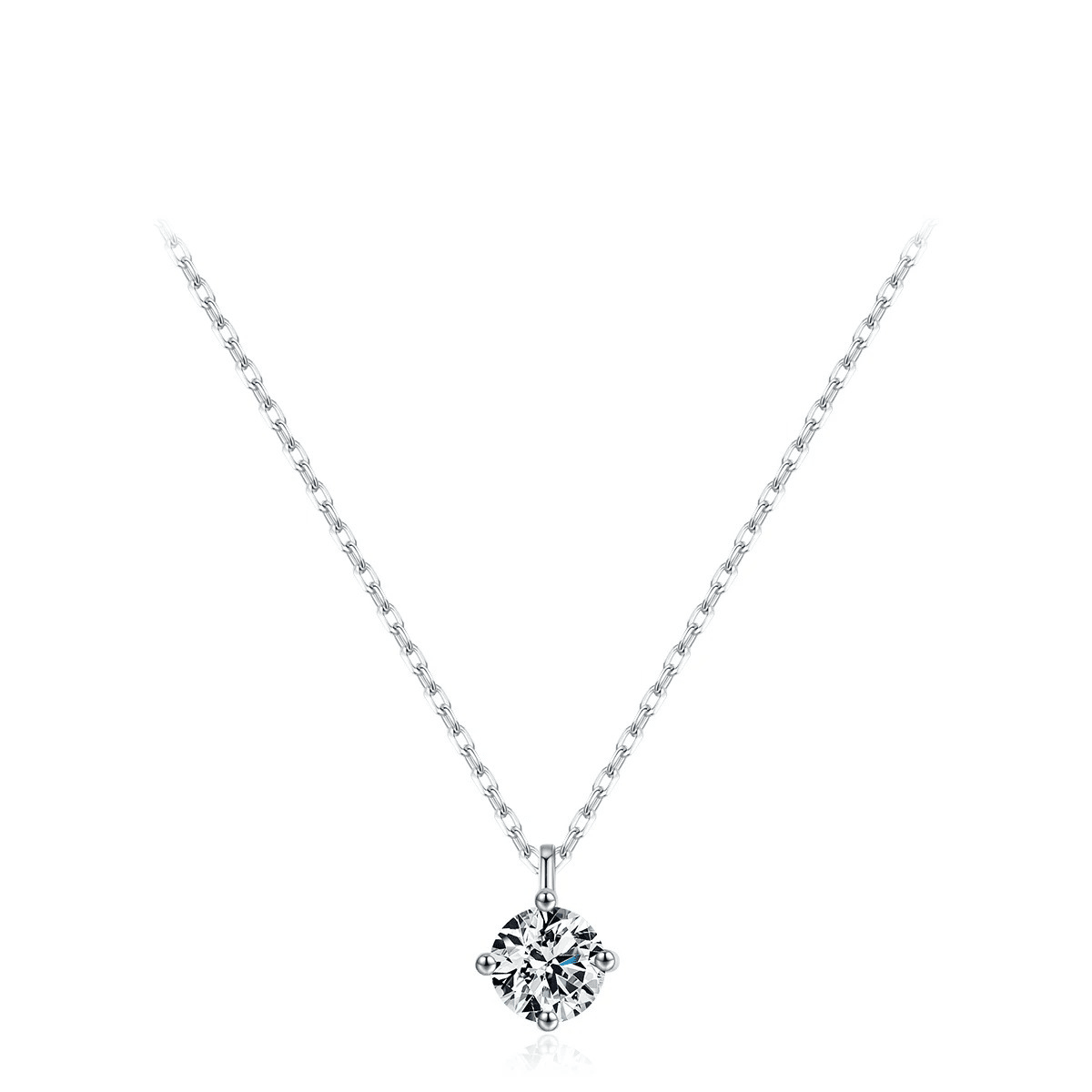 Halo Sparkle Silber Halskette