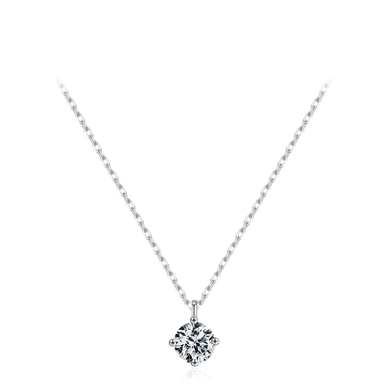 Halo Sparkle Silber Halskette