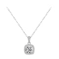 Halo Sparkle Silber Halskette - Helles Rund