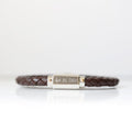 Gedrehtes Lederarmband mit handschriftlicher Gravur