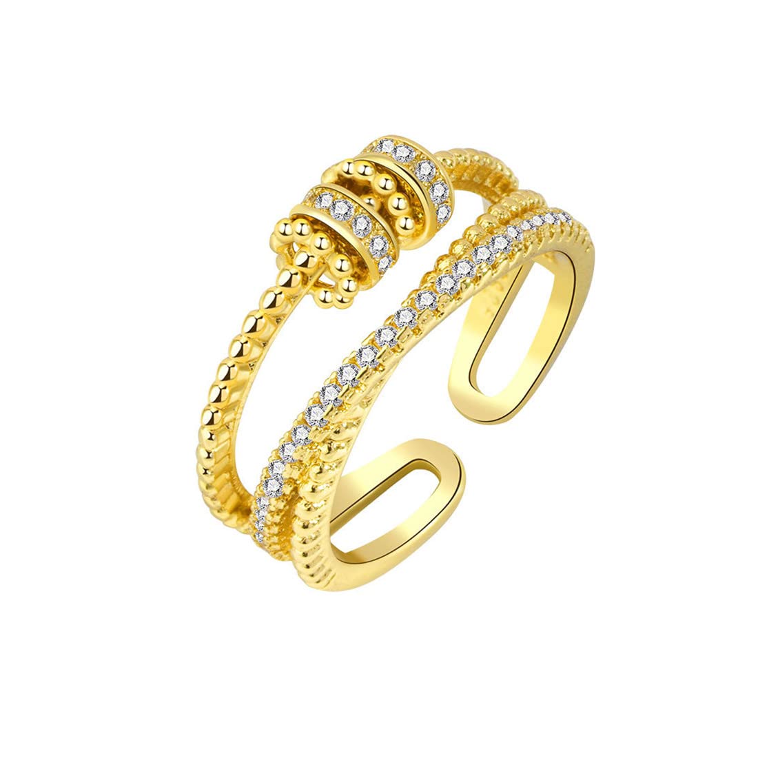 Harmonia - Angstring mit eingelegtem Zirkon