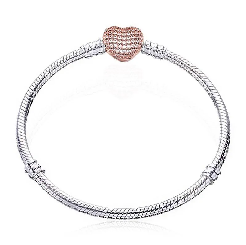 Carmiora - Liebesschloss Schlangenketten-Armband