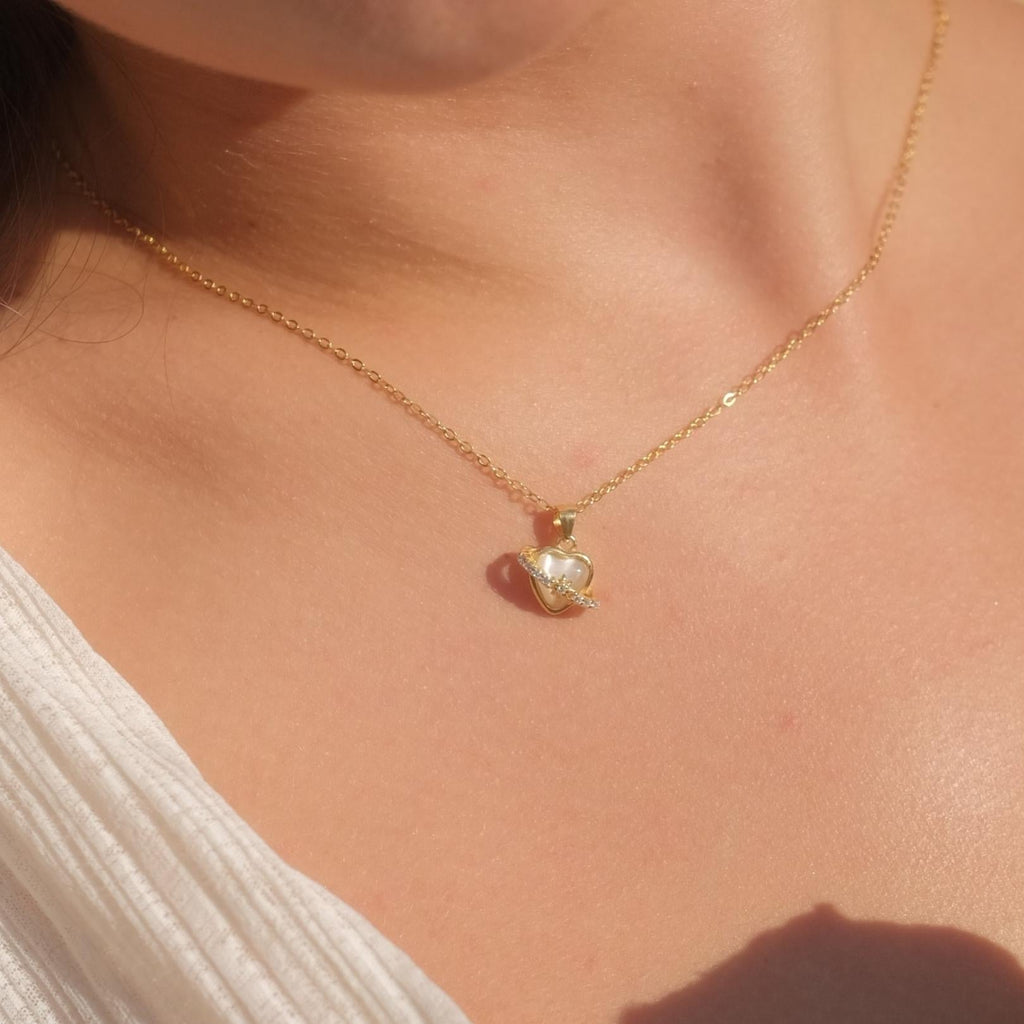 Herz-Jupiter-Halskette (massives Silber)