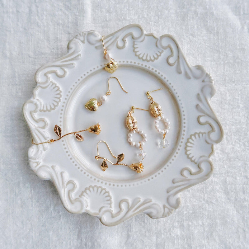 Herz Medaillon Ohrringe