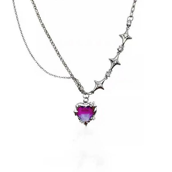 Chavri - Kristall-Herz-Halskette