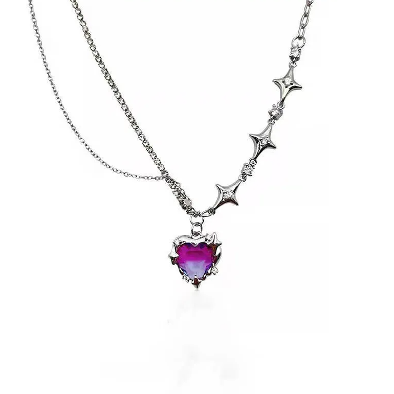 Carmiora - Kristall-Herz-Halskette