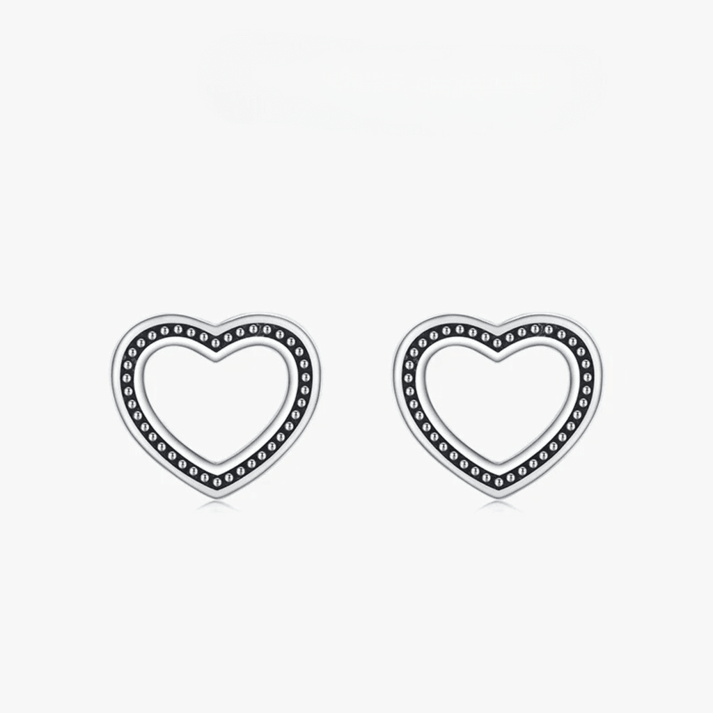 Herz Silhouette Schwarze Eleganz Ohrringe