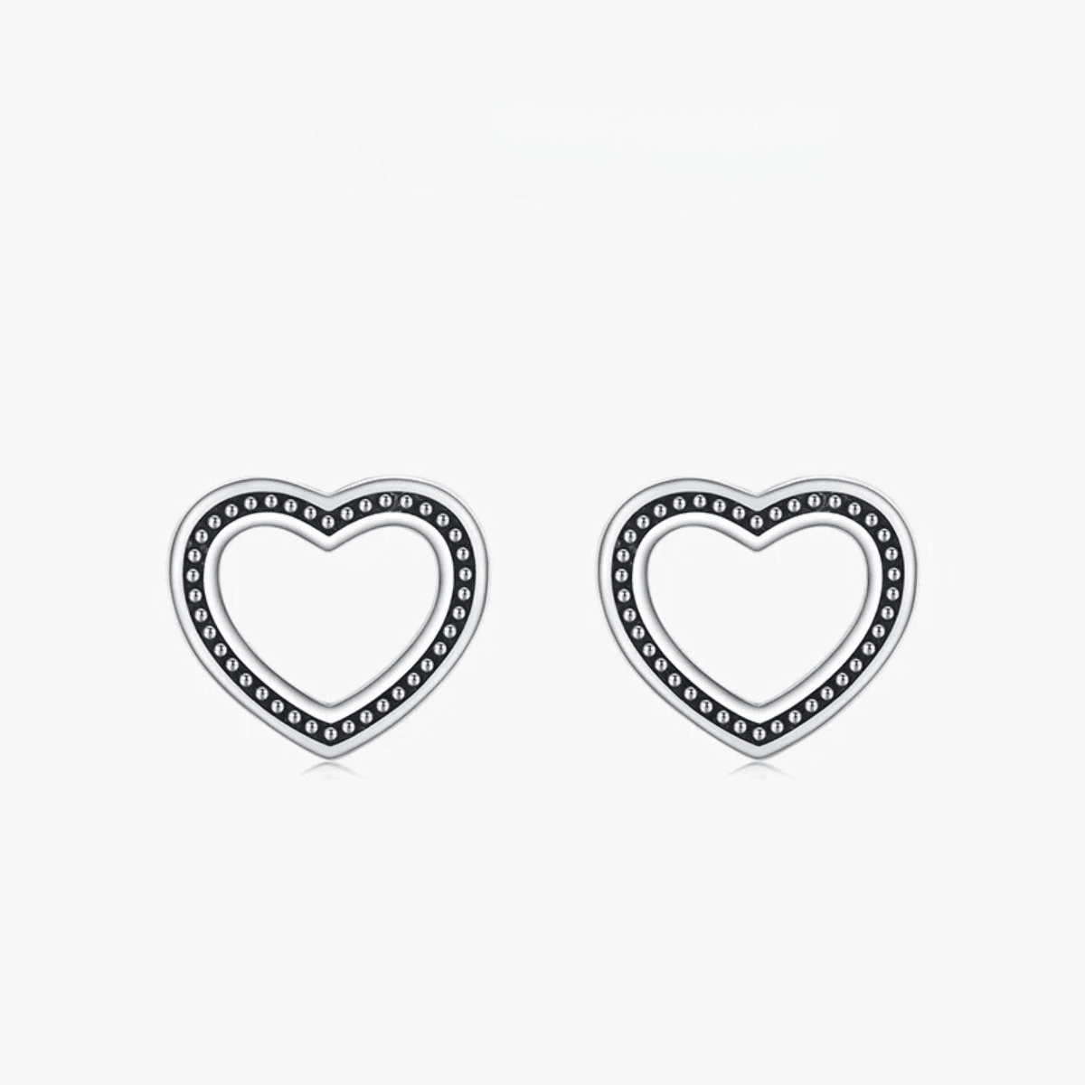 Herz Silhouette Schwarze Eleganz Ohrringe