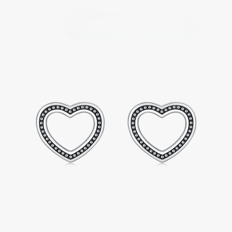 Herz Silhouette Schwarze Eleganz Ohrringe