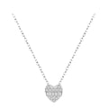Herz Silber Halskette - Herz Charm Silber Eleganz Halskette