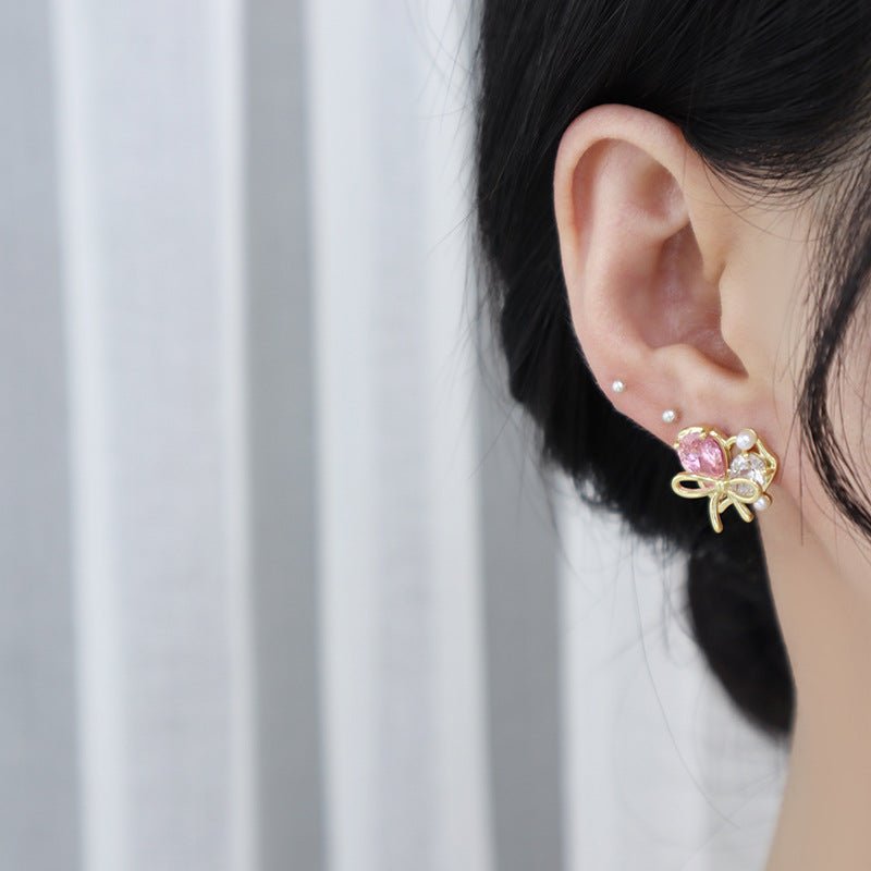 Herz-Ohrstecker - Samantha