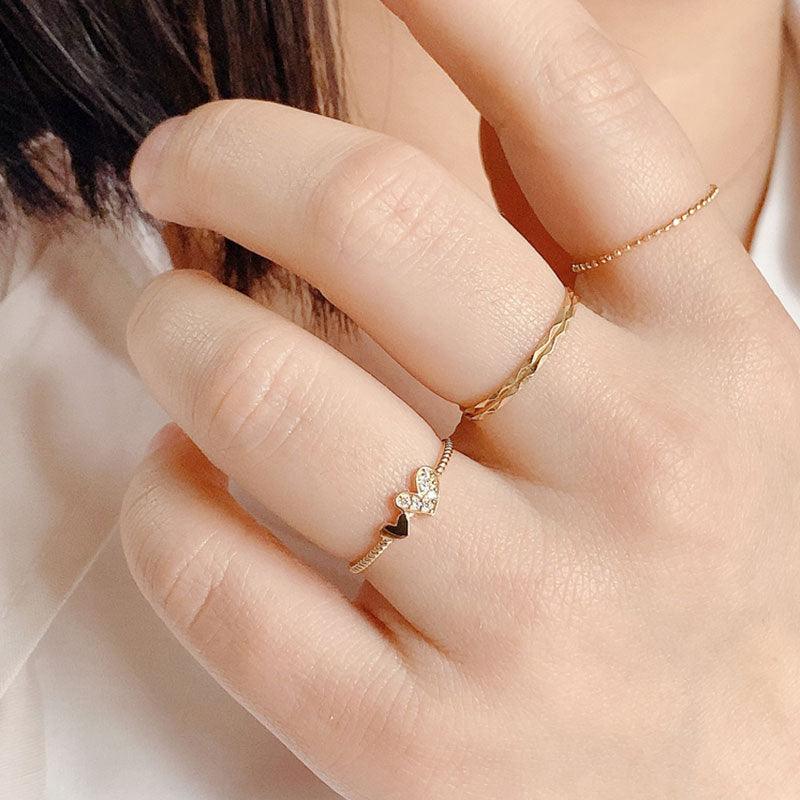 Herz-zu-Herz-Ring (massives Silber)