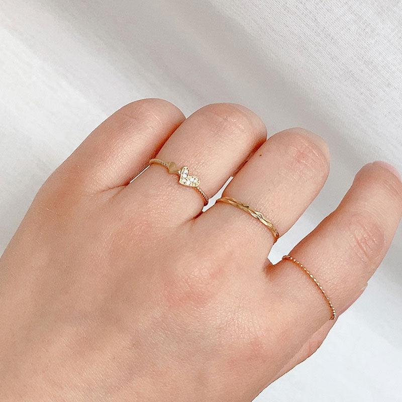 Herz-zu-Herz-Ring (massives Silber)