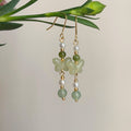 Jade-Schmetterlings-Tropfenohrringe