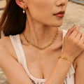 Gold Muschel Halskette