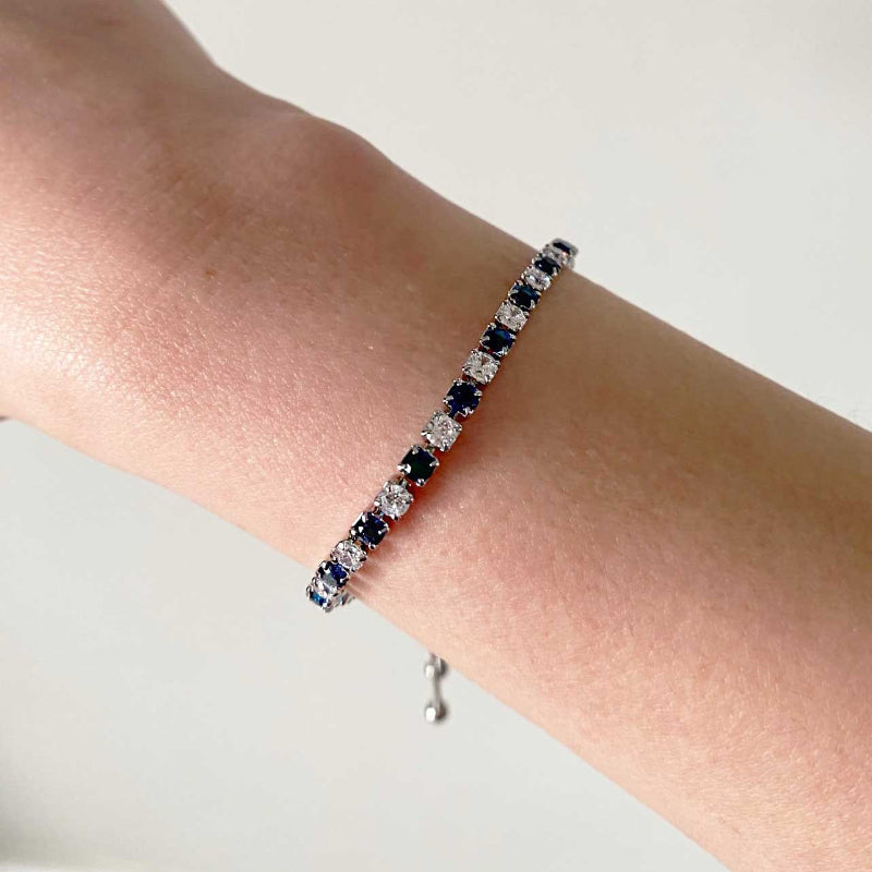 Lebendige, mehrfarbige Tennisarmbänder mit Zirkonia