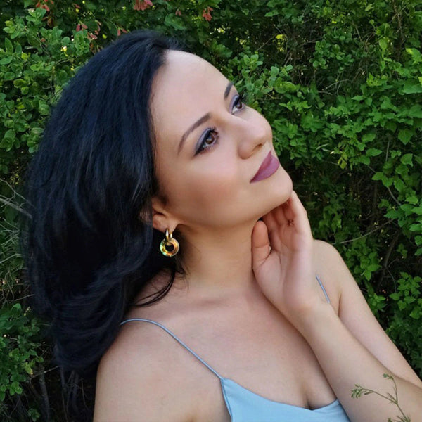 Anspruchsvoller trendiger Schmuck Transparente Creolen