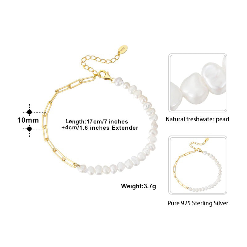 Elegante minimalistische Armbandkollektion mit Barockperlen