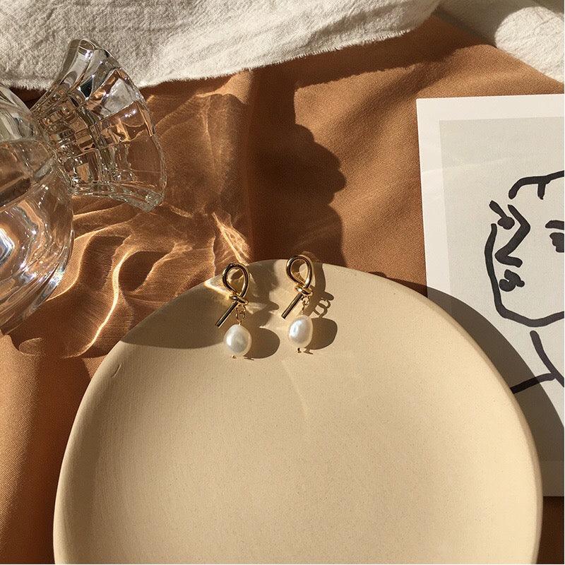 Knotenperlen Ohrringe