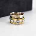 Lilli - 925 Silber Spinner Ring mit Zirkonia Kristallen