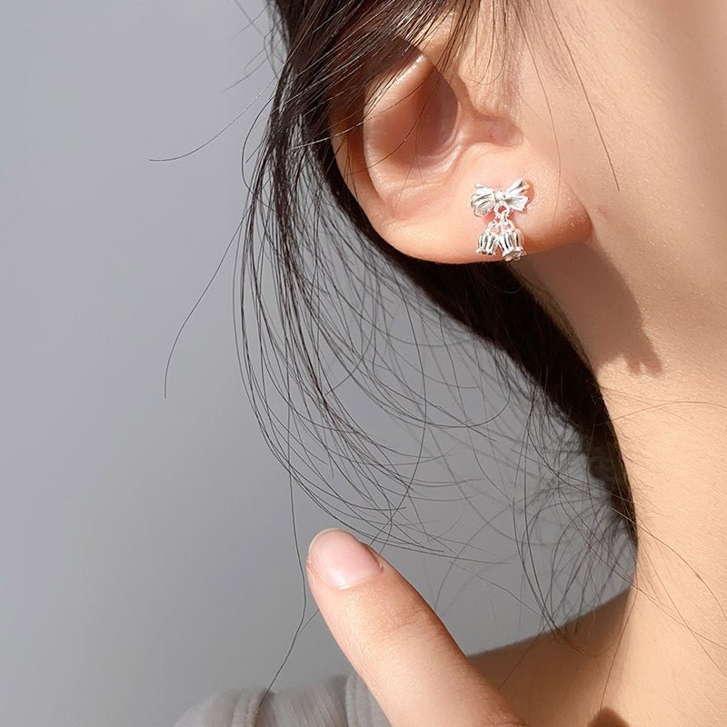 Maiglöckchen-Ohrringe (massives Silber)