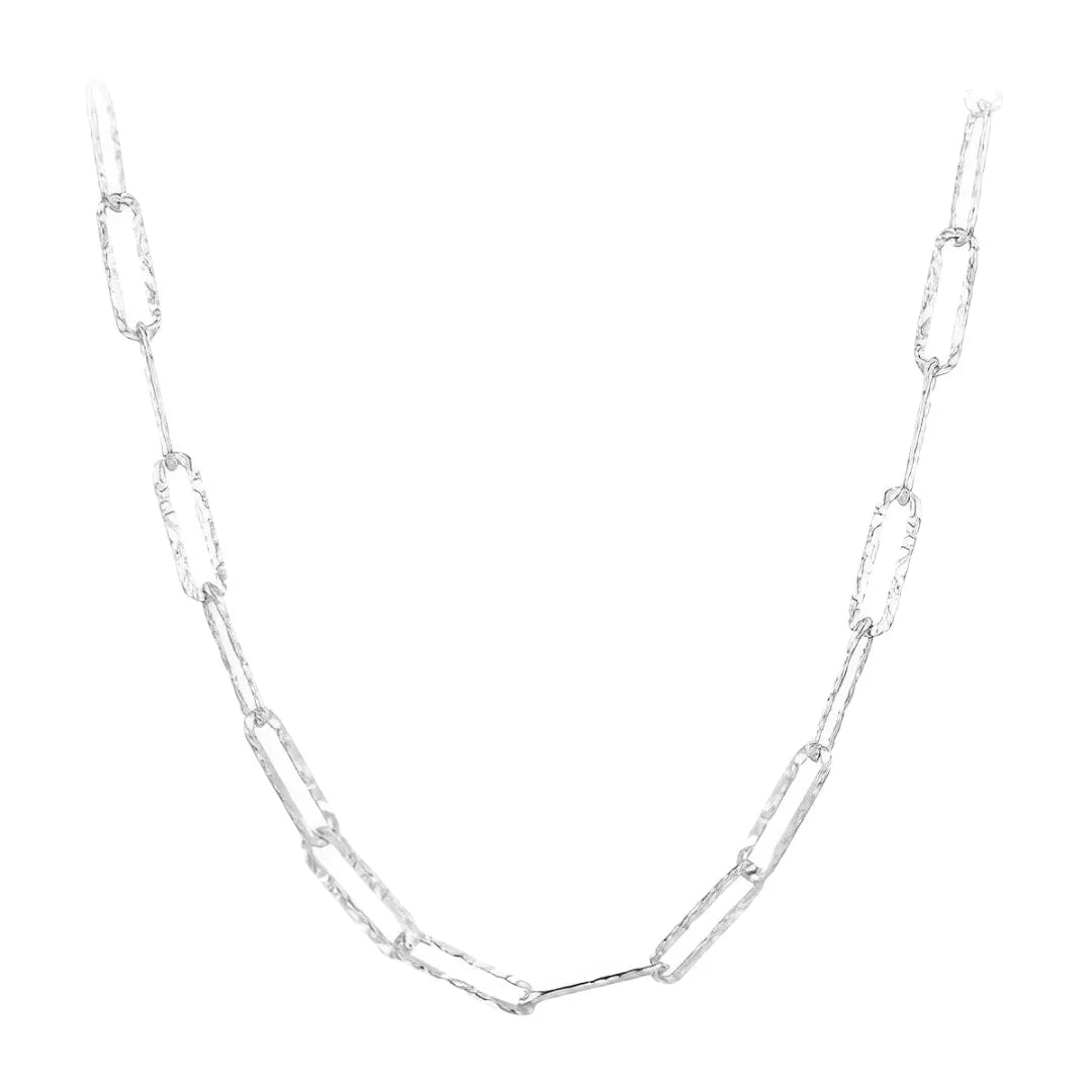 Gliederkette - Silberne Wirbel-Gliederkette