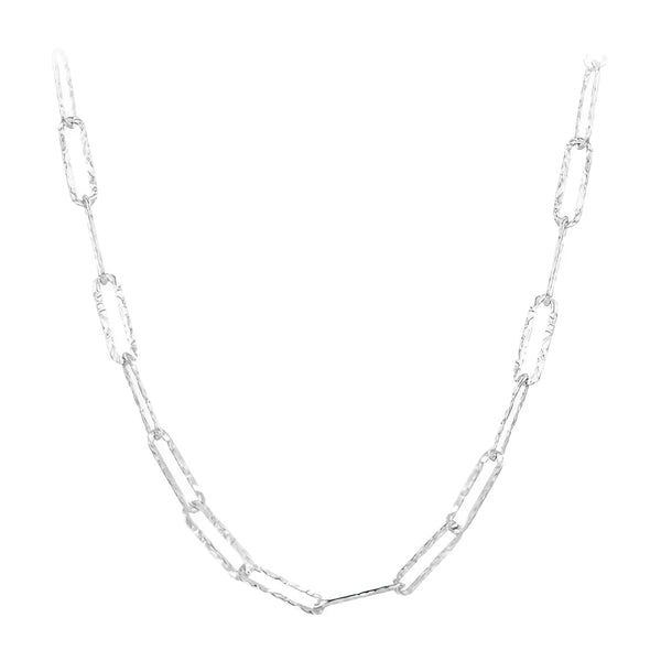 Gliederkette - Silberne Wirbel-Gliederkette