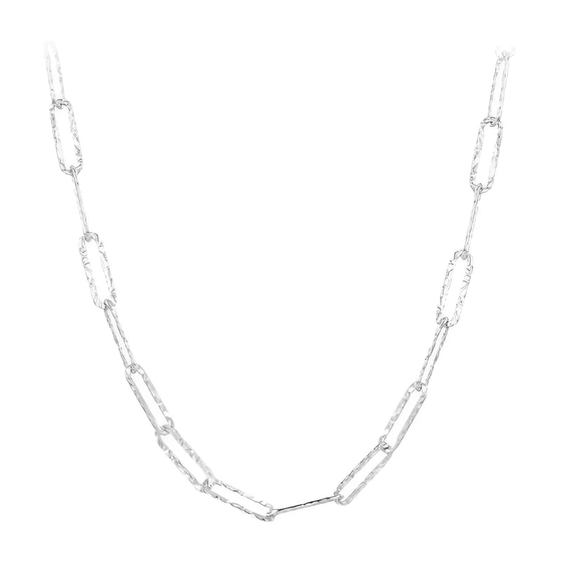 Gliederkette - Silberne Wirbel-Gliederkette