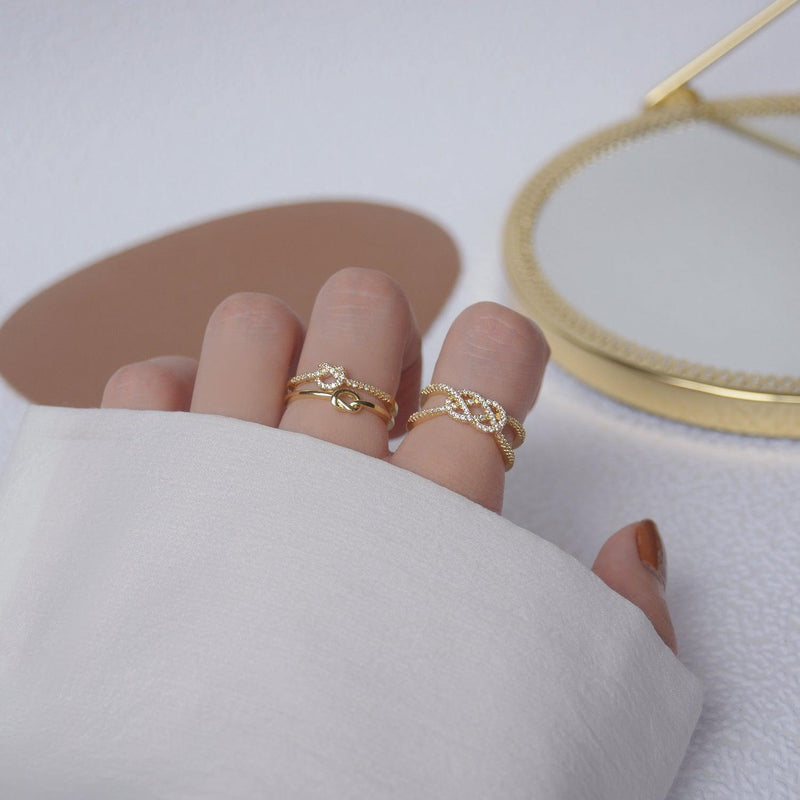 Liebesknotenring (2 Stile)