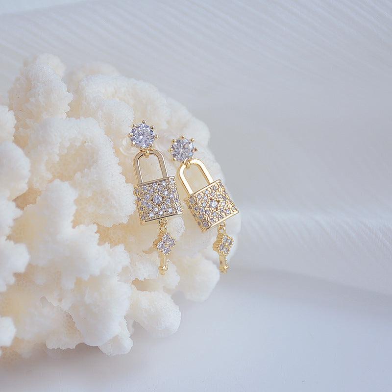 Liebesschloss-Ohrringe