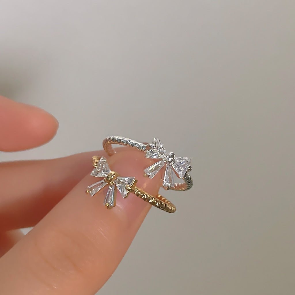 Schöner Schleifenring (Gold/Silber)