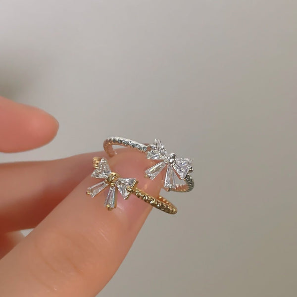 Schöner Schleifenring (Gold/Silber)