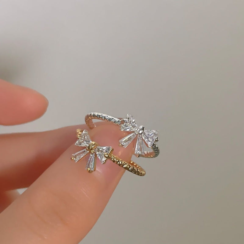 Schöner Schleifenring (Gold/Silber)