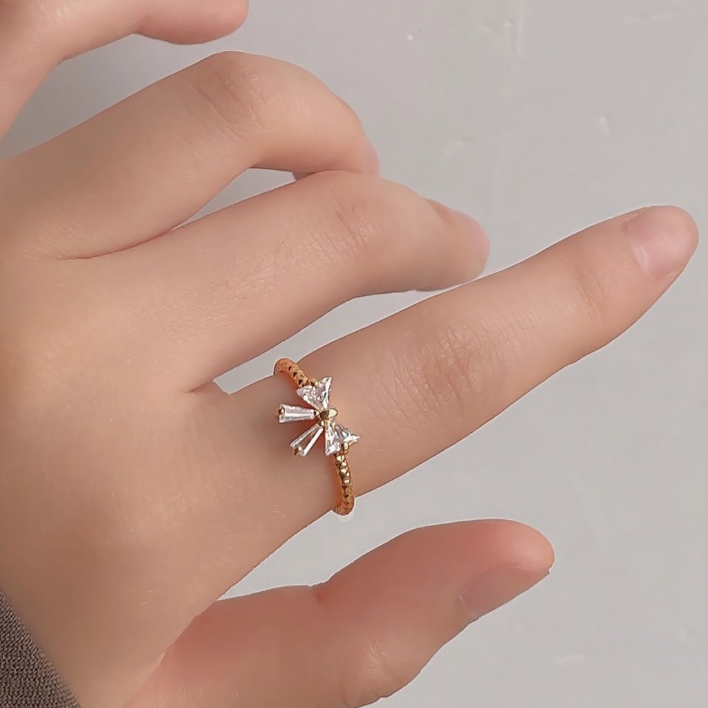 Schöner Schleifenring (Gold/Silber)