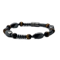 Magnetisches Hämatit- und Tigerauge-Armband