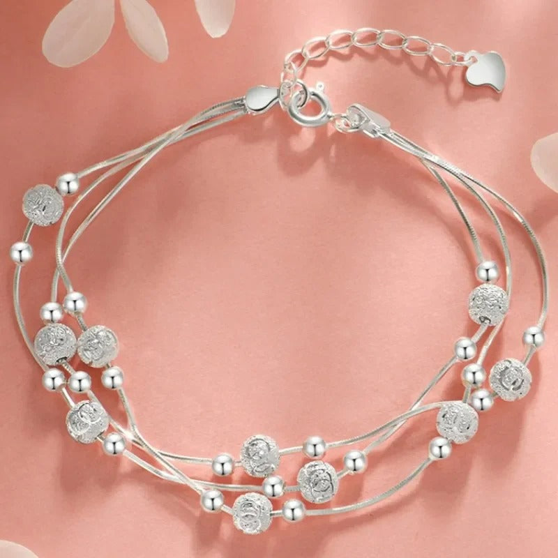 Carmiora - Luxuriöses geschichtetes Silberarmband