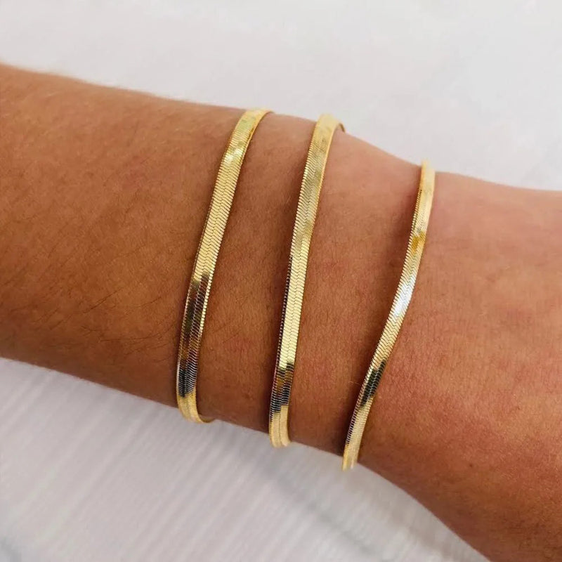 Schlangenkettenarmband aus Edelstahl für Damen