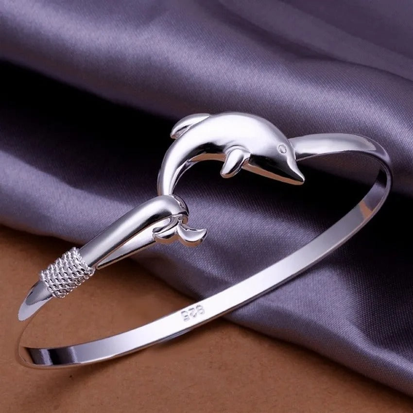 Carmiora - Silbernes Delphin-Armband