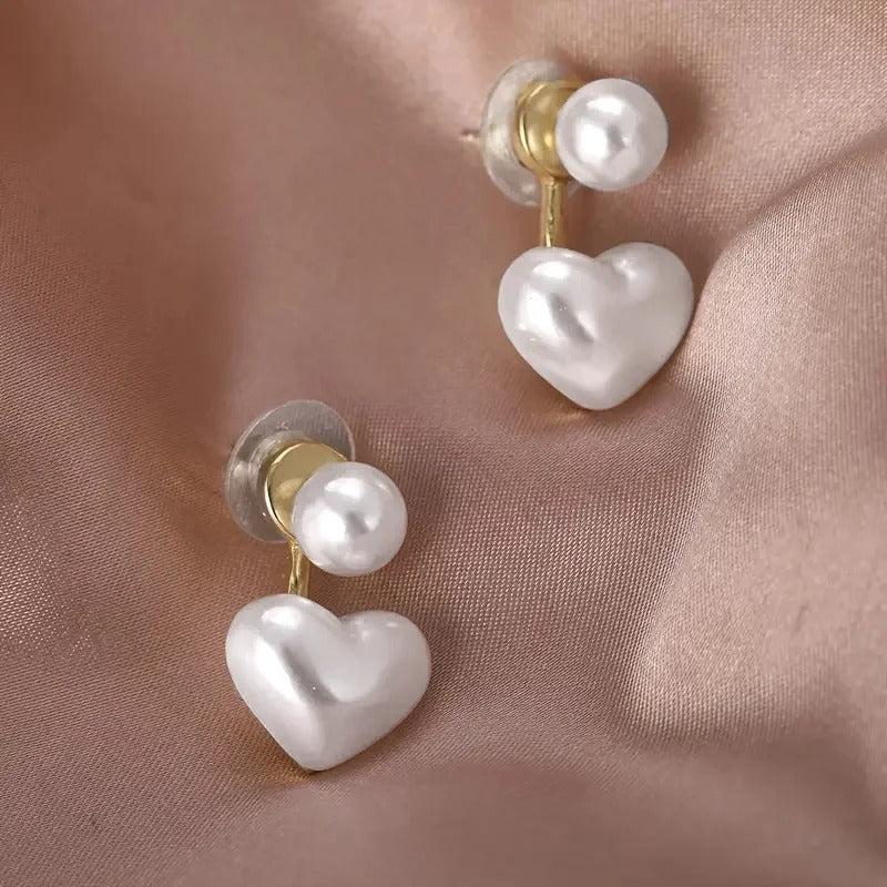 Carmiora - Perlen Herz Ohrstecker